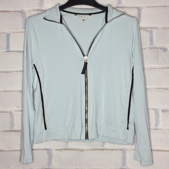 CAbi Tops - 🍂 CAbi Light Blue Medium Zip Up Sweatshirt